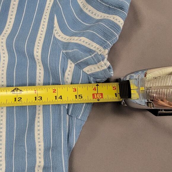 Le Lis Mini Dress S Stripe Button Front Keyhole Textured Picniccore - Picture 6 of 7